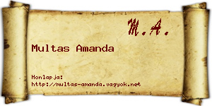Multas Amanda névjegykártya